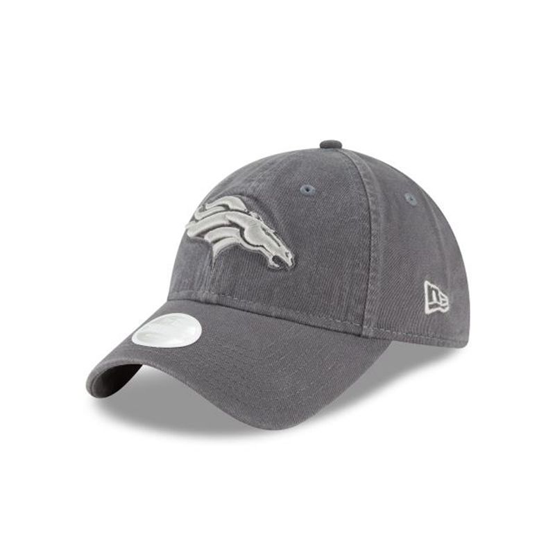 NFL Denver Broncos Womens Preferred Pick 9Twenty Adjustable (YLU8112) - Grey New Era Caps